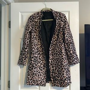 Leopard satin light jacket
